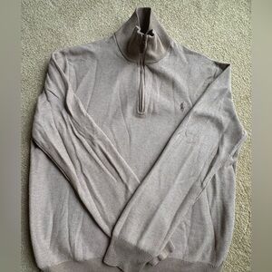 Ralph Lauren Men's Beige Zip-Up  pull over Sweater